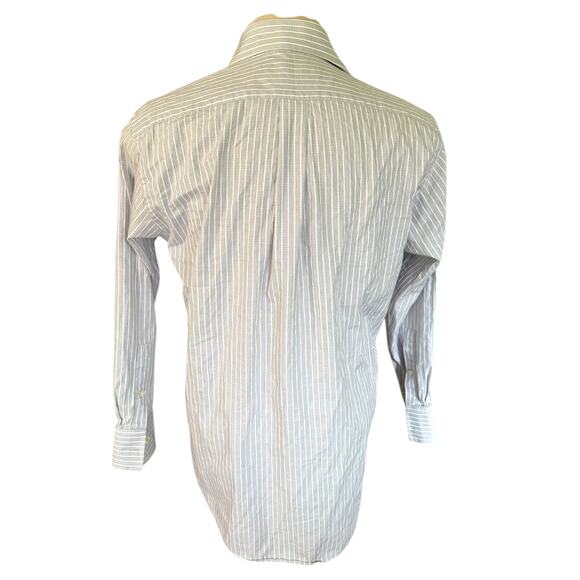Michael Kors Blue White Cotton Button Down Shirt Medium 15 1/2 32/33 - Picture 2 of 4